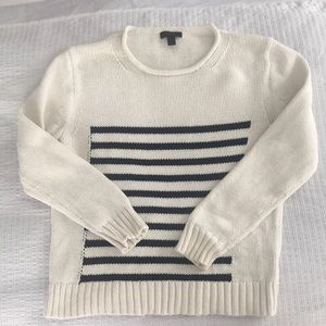 J. Crew roll neck striped sweater